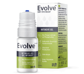 Optometry gel for dry eye relief at Southcentre Mall Eye Clinic.